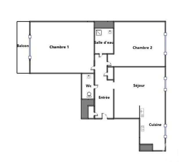 Afficher la photo en grand Appartement F3 à vendre - 3 pièces - 70.0 m2 - NEUILLY SUR SEINE - 92 - ILE-DE-FRANCE - Century 21 Eric Sellier