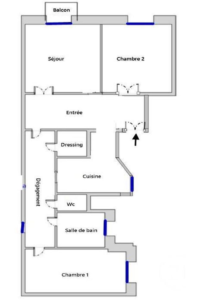 Appartement F3 à vendre - 3 pièces - 68.0 m2 - NEUILLY SUR SEINE - 92 - ILE-DE-FRANCE - Century 21 Eric Sellier